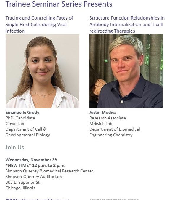 Justin Modica to Present at the Cell & Developmental Biology Trainee Seminar Series